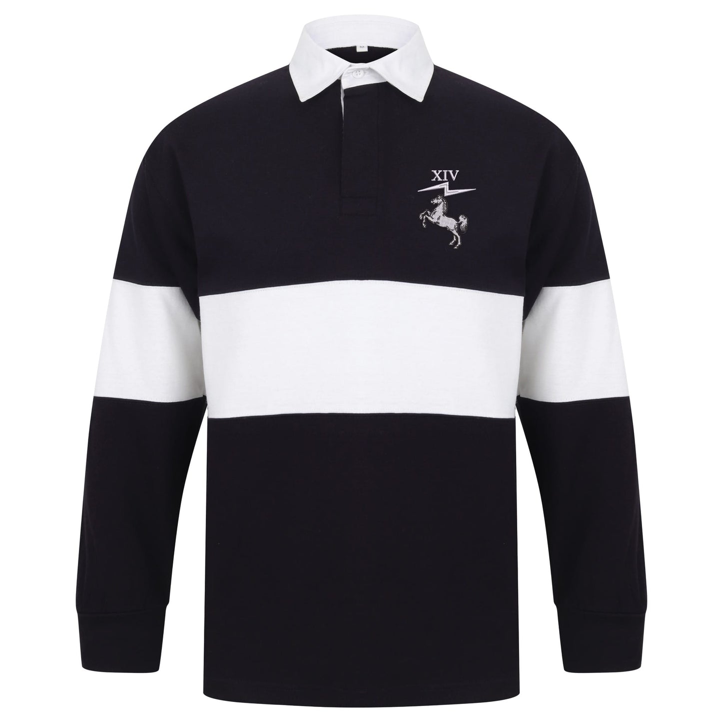 14 Signal Regiment Long Sleeve Panelled Rugby Shirt