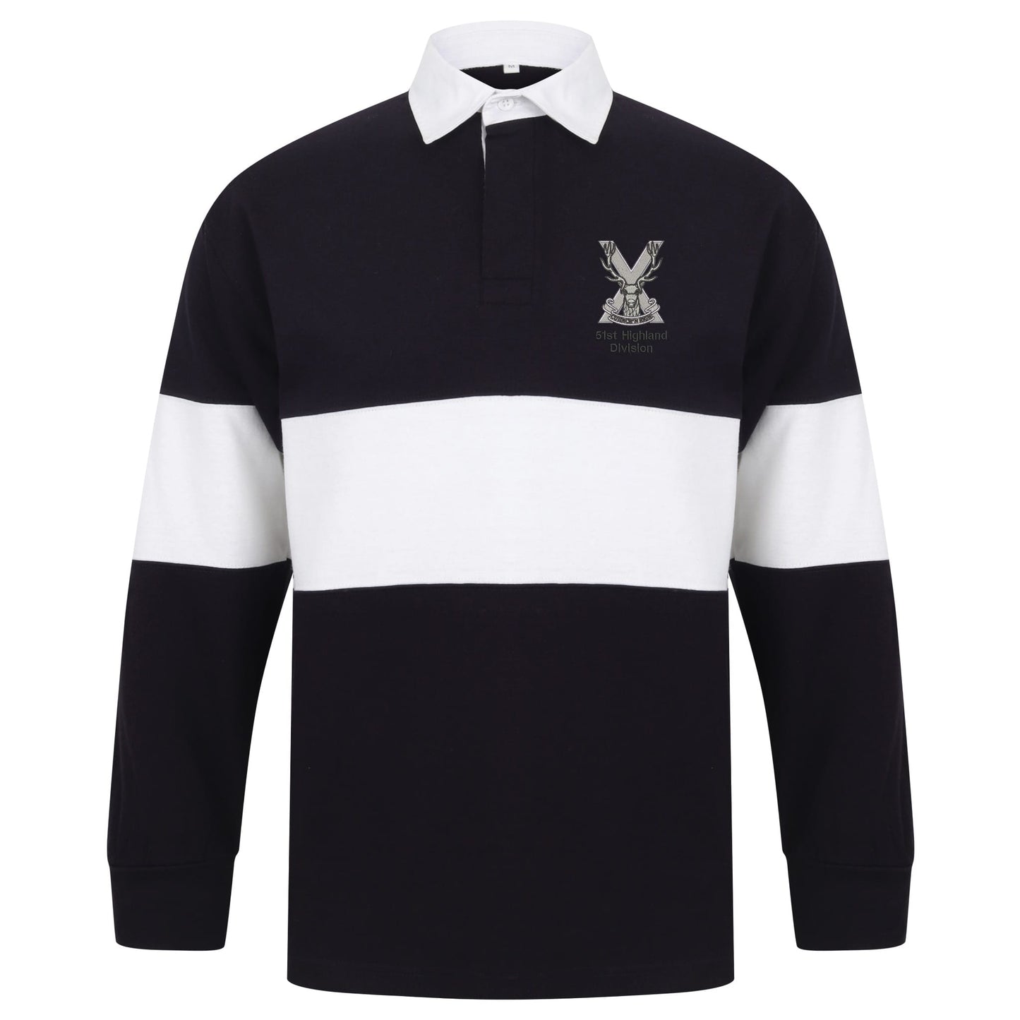 51st Highland Division Long Sleeve Panelled Rugby Shirt