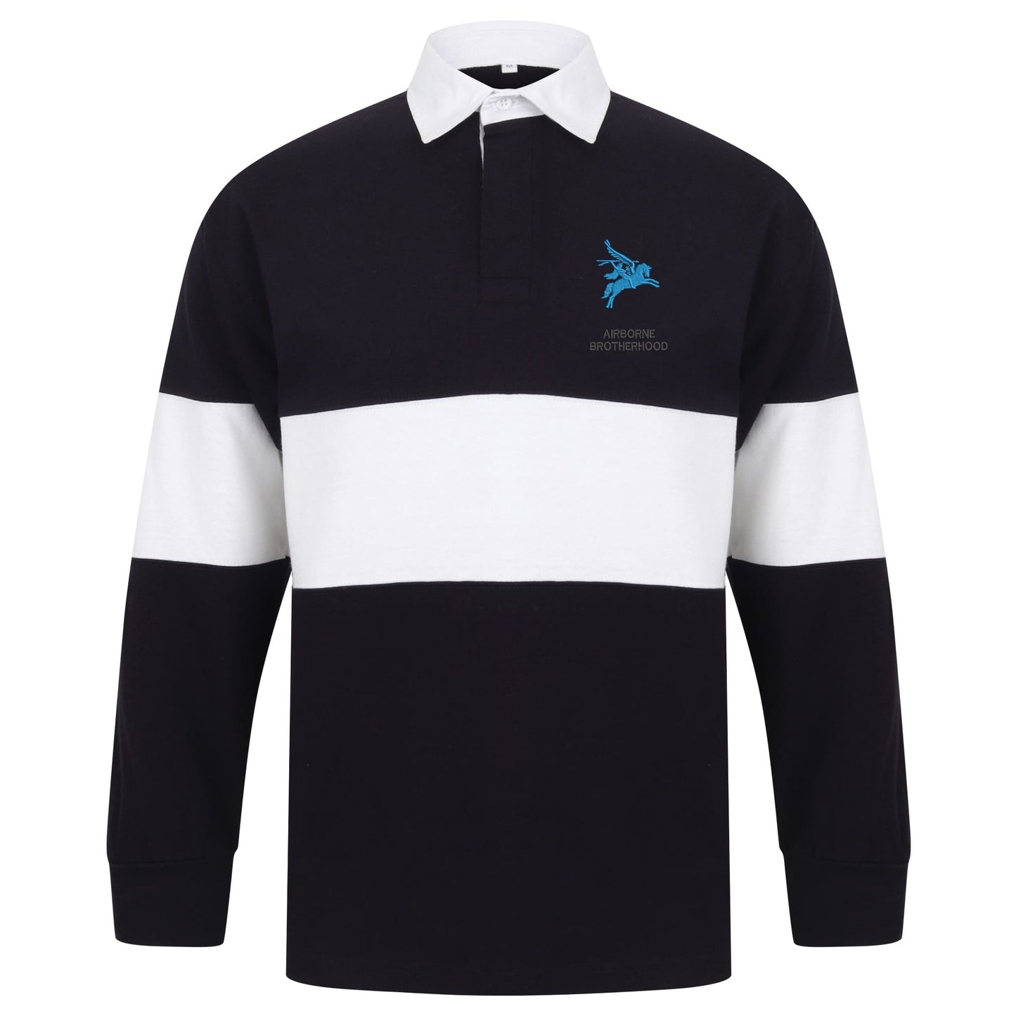 Airborne Brotherhood Long Sleeve Panelled Rugby Shirt