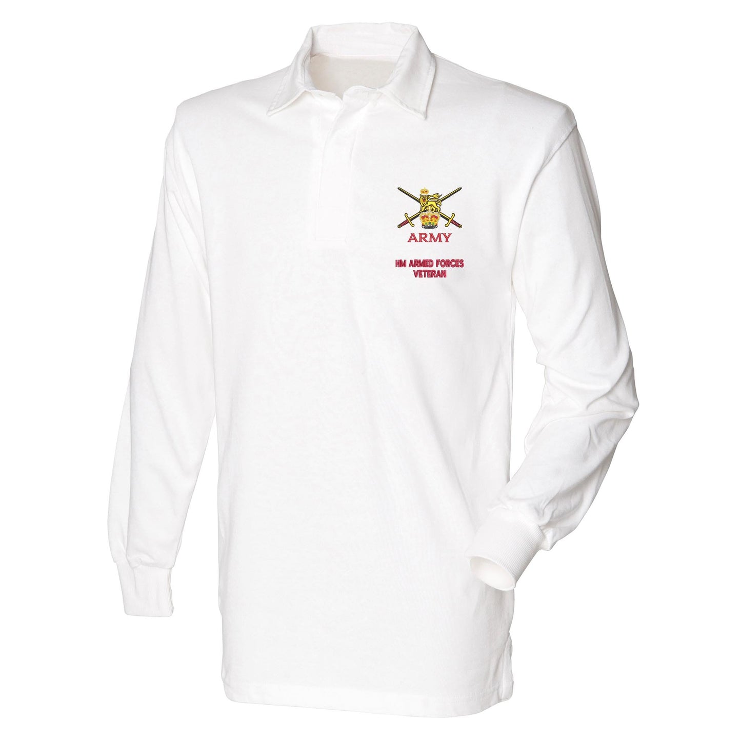 Army - Armed Forces Veteran Long Sleeve Rugby Shirt
