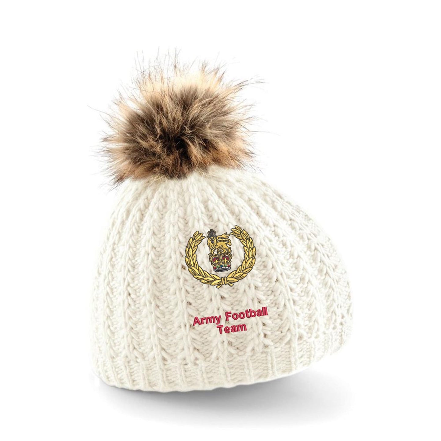Army Football Team Pom Pom Beanie Hat