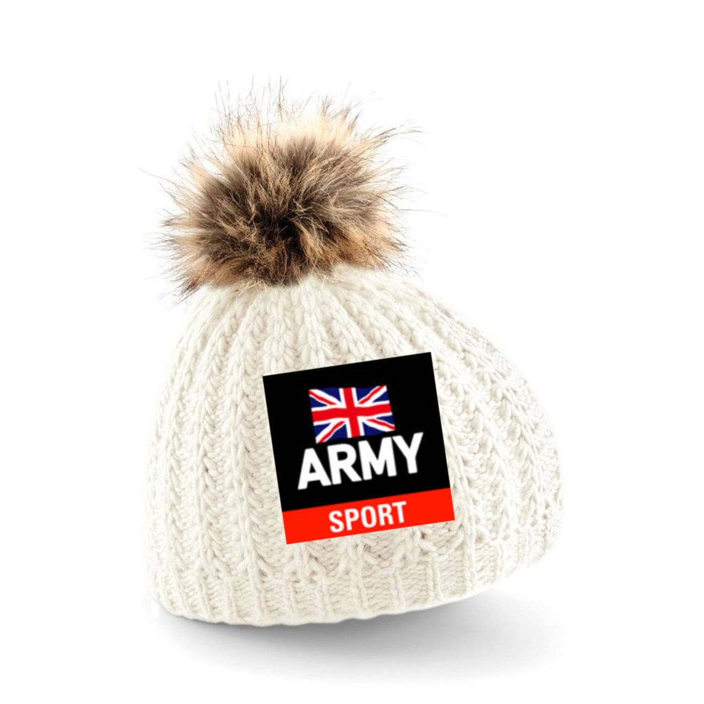 Army Sports Pom Pom Beanie Hat