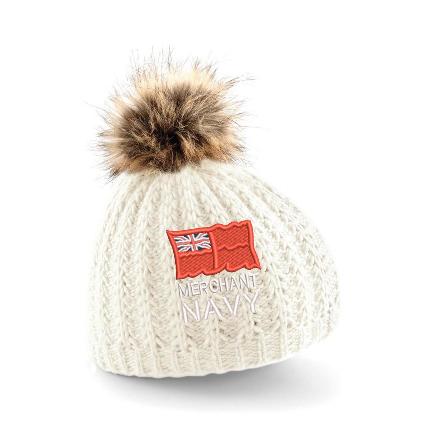 Merchant Navy Pom Pom Beanie Hat