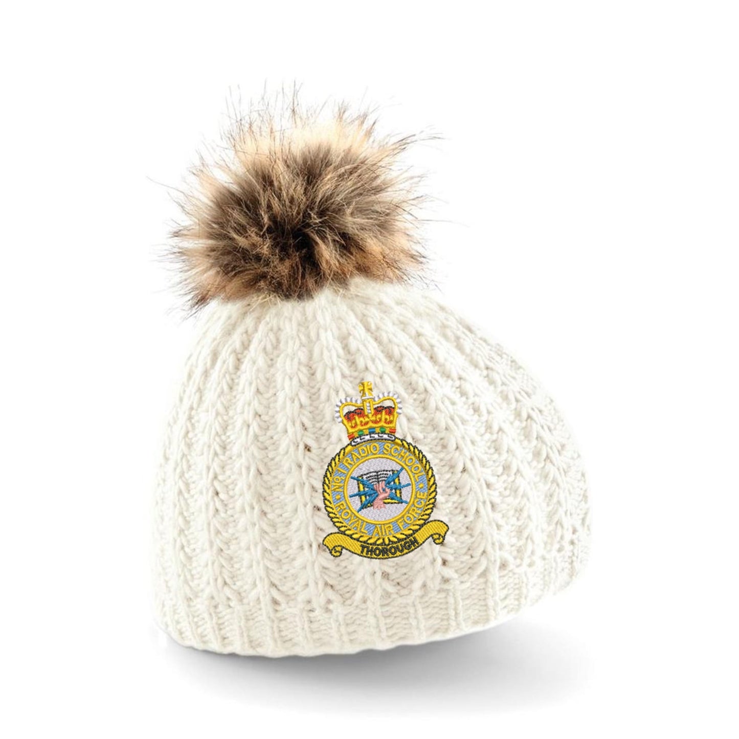 No 1 Radio School RAF Pom Pom Beanie Hat