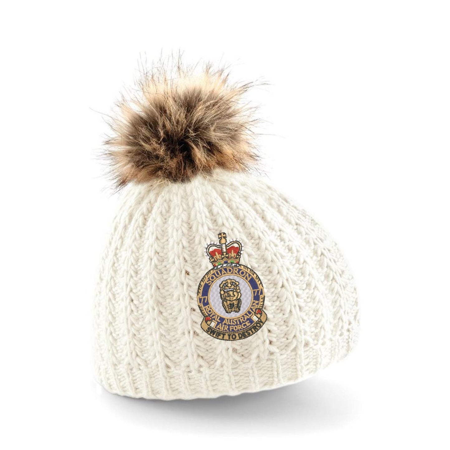 No 77 Squadron RAAF Pom Pom Beanie Hat