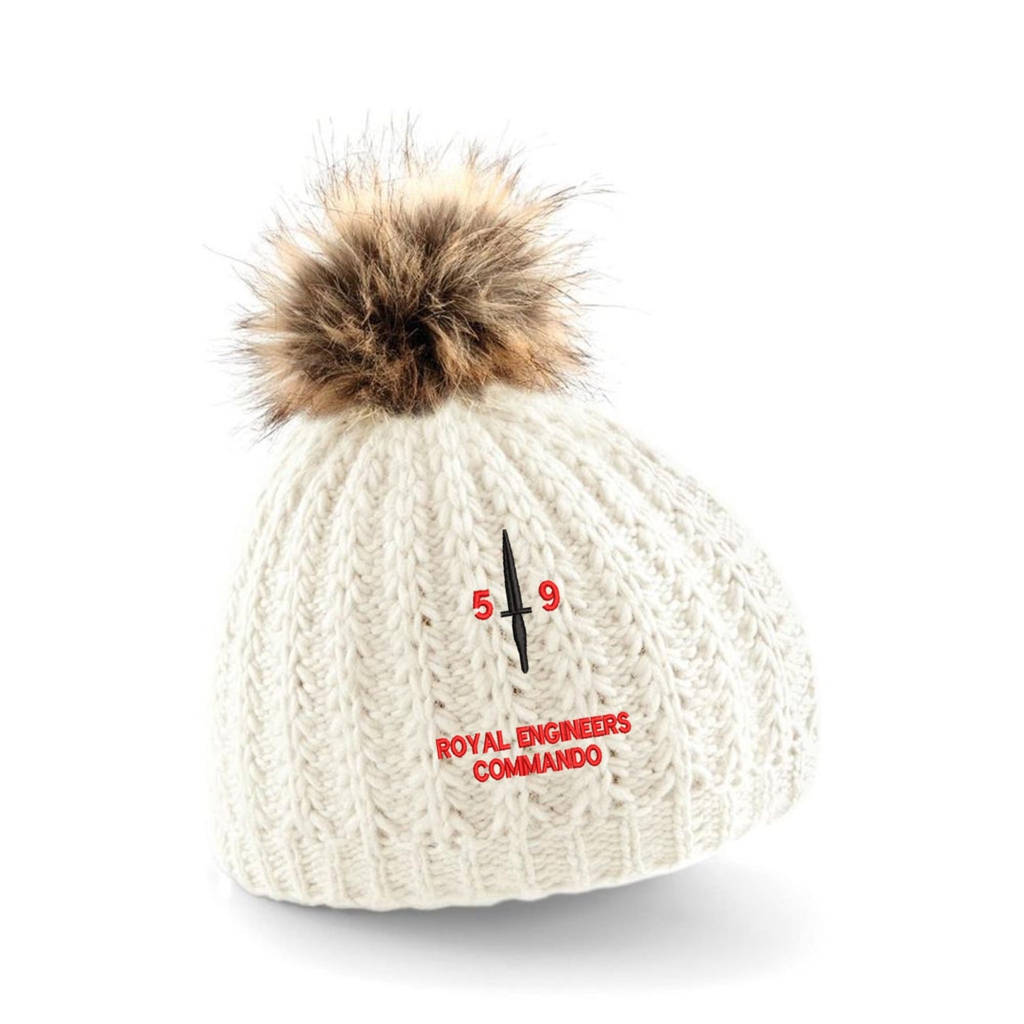 Royal Engineers 59 Commando Pom Pom Beanie Hat