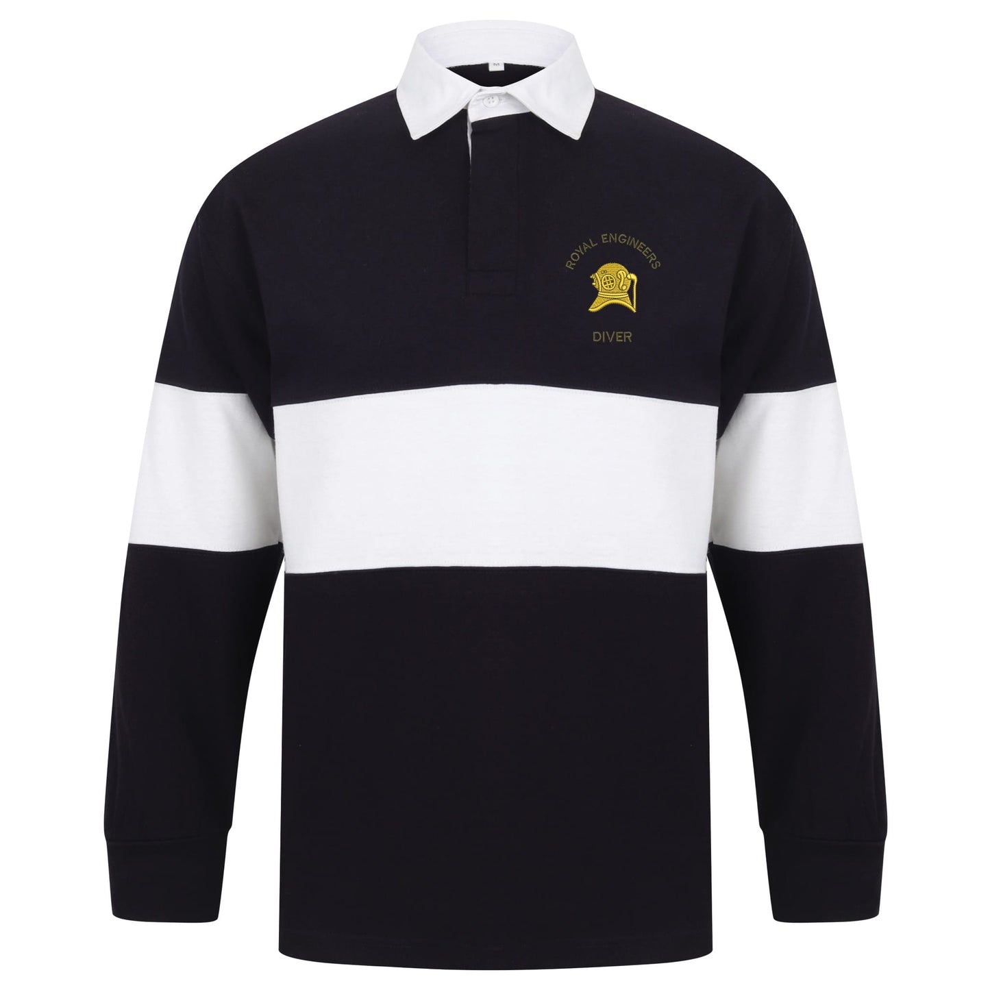 Royal Engineers Diver Long Sleeve Panelled Rugby Shirt