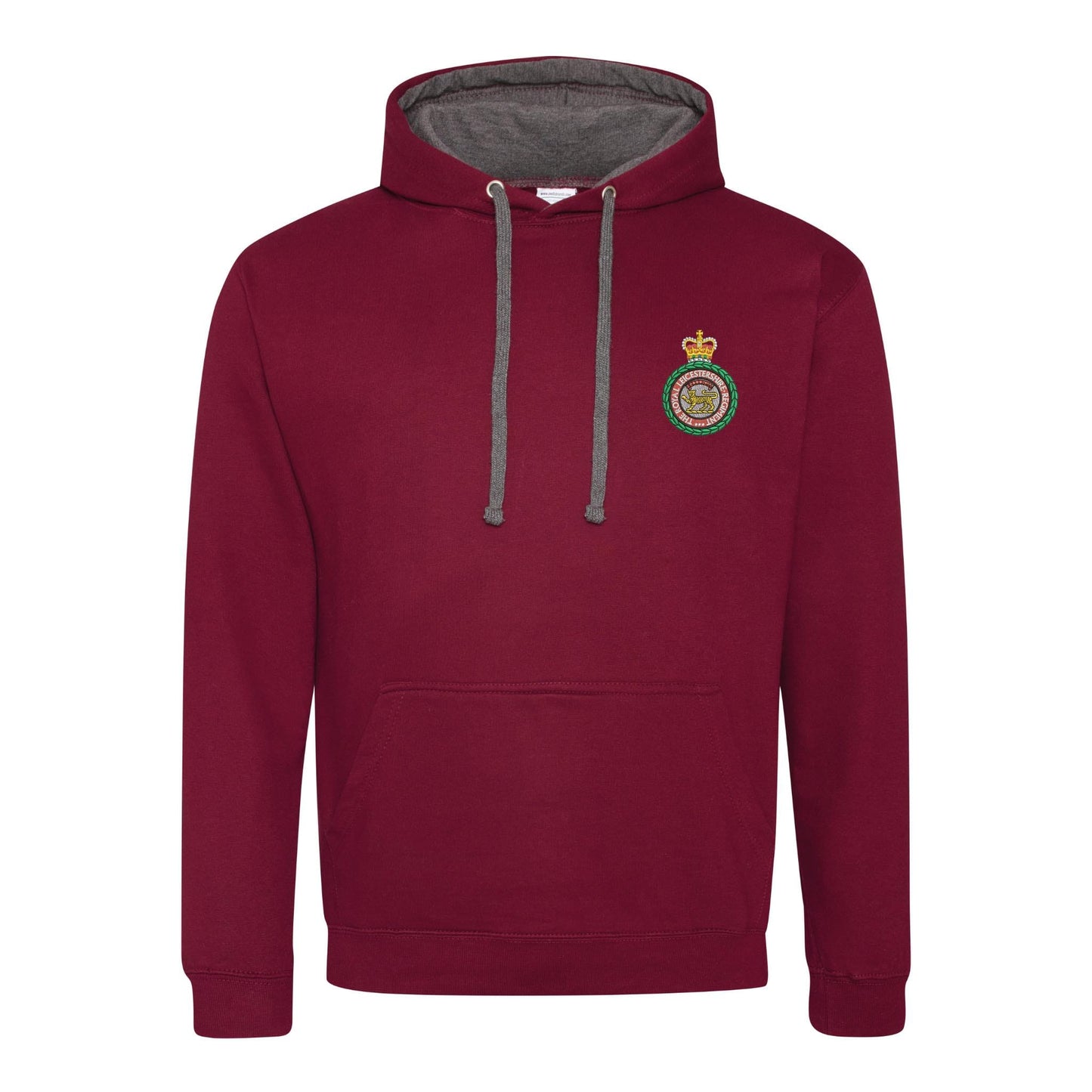 Royal Leicestershire Regiment - Wreath Varsity Contrast Hoodie