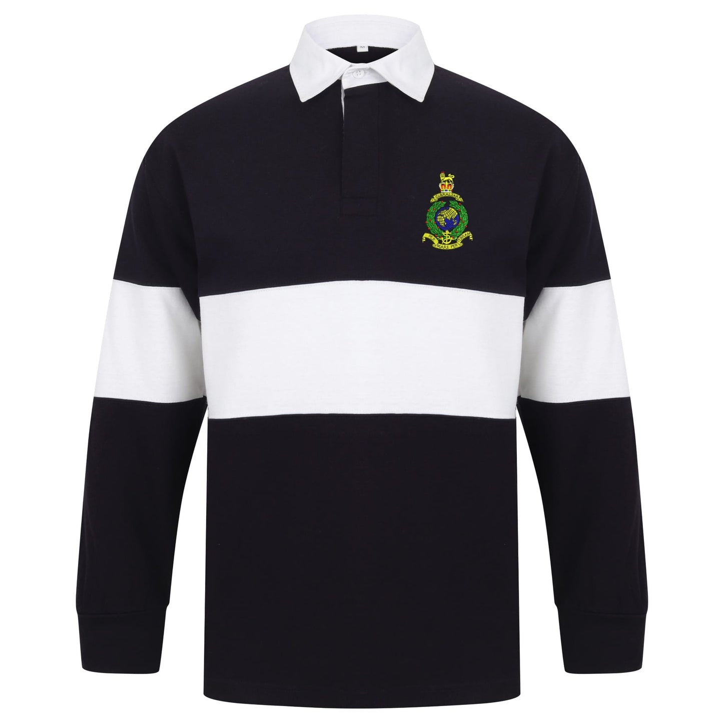 Royal Marines Long Sleeve Panelled Rugby Shirt