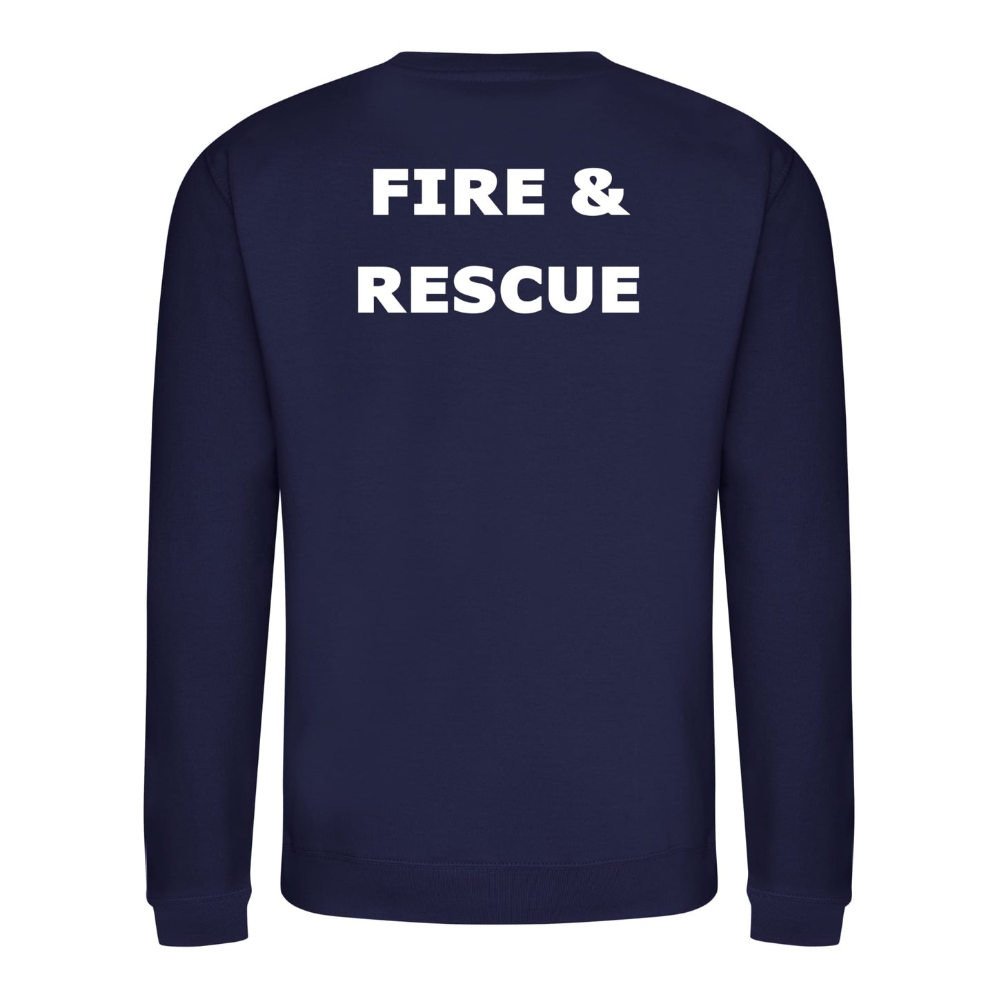 Royal Navy Fire and Rescue Sweatshirt (Includes Back Print)