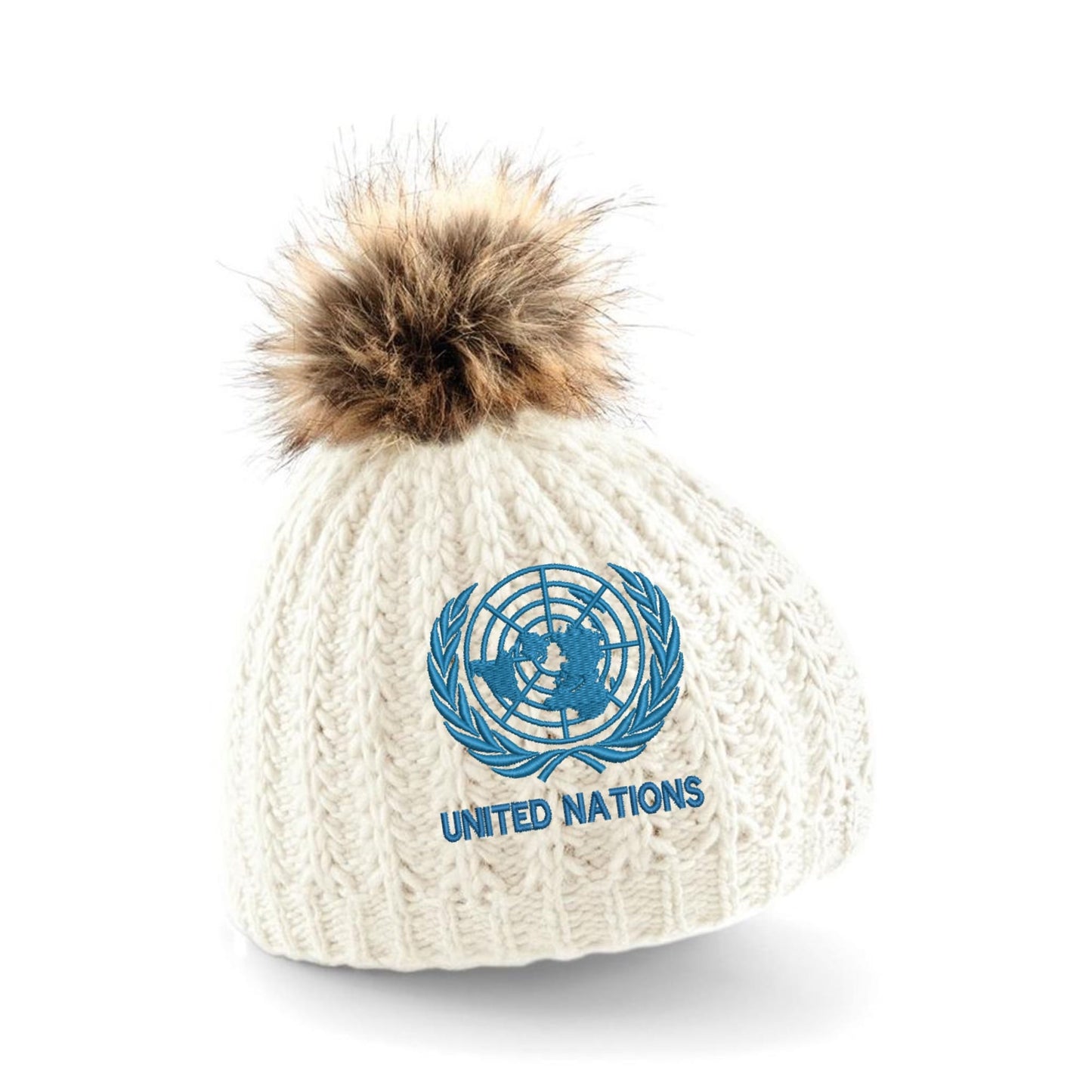 United Nations Pom Pom Beanie Hat
