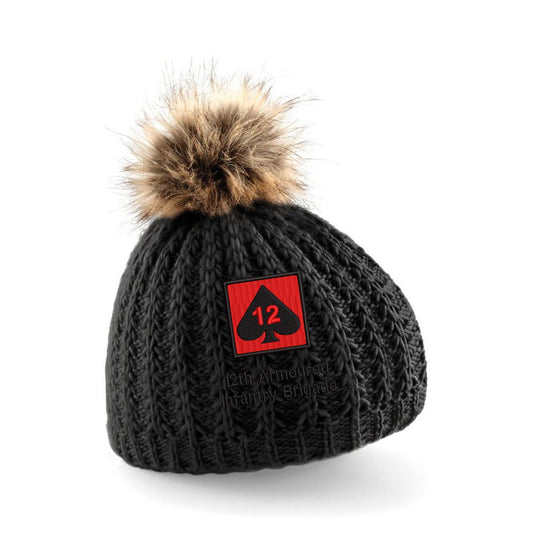 12th Armoured Infantry Brigade Pom Pom Beanie Hat