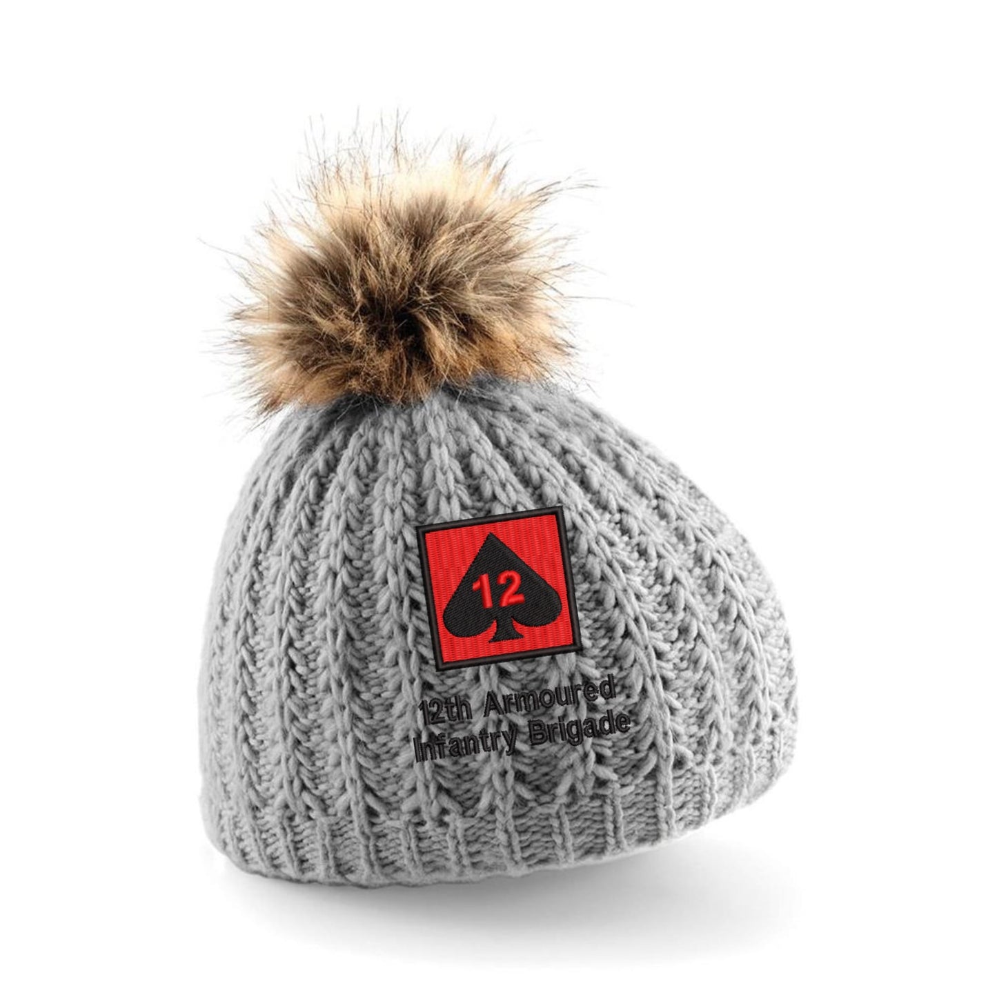 12th Armoured Infantry Brigade Pom Pom Beanie Hat