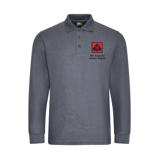12th Armoured Infantry Brigade Long Sleeve Polo Shirt
