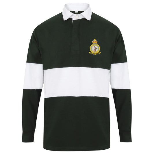 144 Signals Unit - RAF Long Sleeve Panelled Rugby Shirt