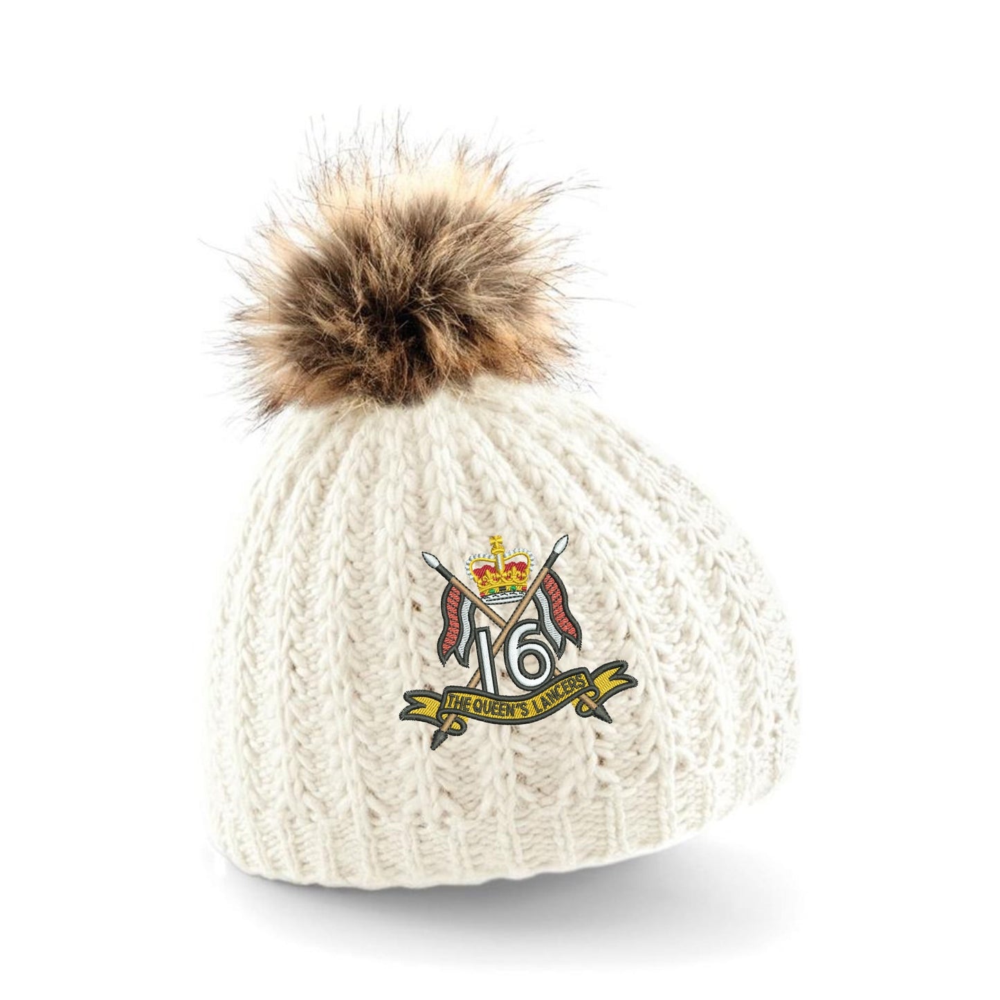 16th/5th The Queen's Royal Lancers Pom Pom Beanie Hat