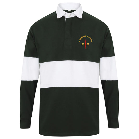 20 Commando Battery Royal Artillery Long Sleeve Panelled Rugby Shirt