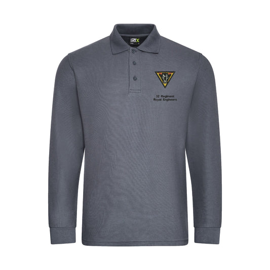 32 Regiment Royal Engineers Long Sleeve Polo Shirt