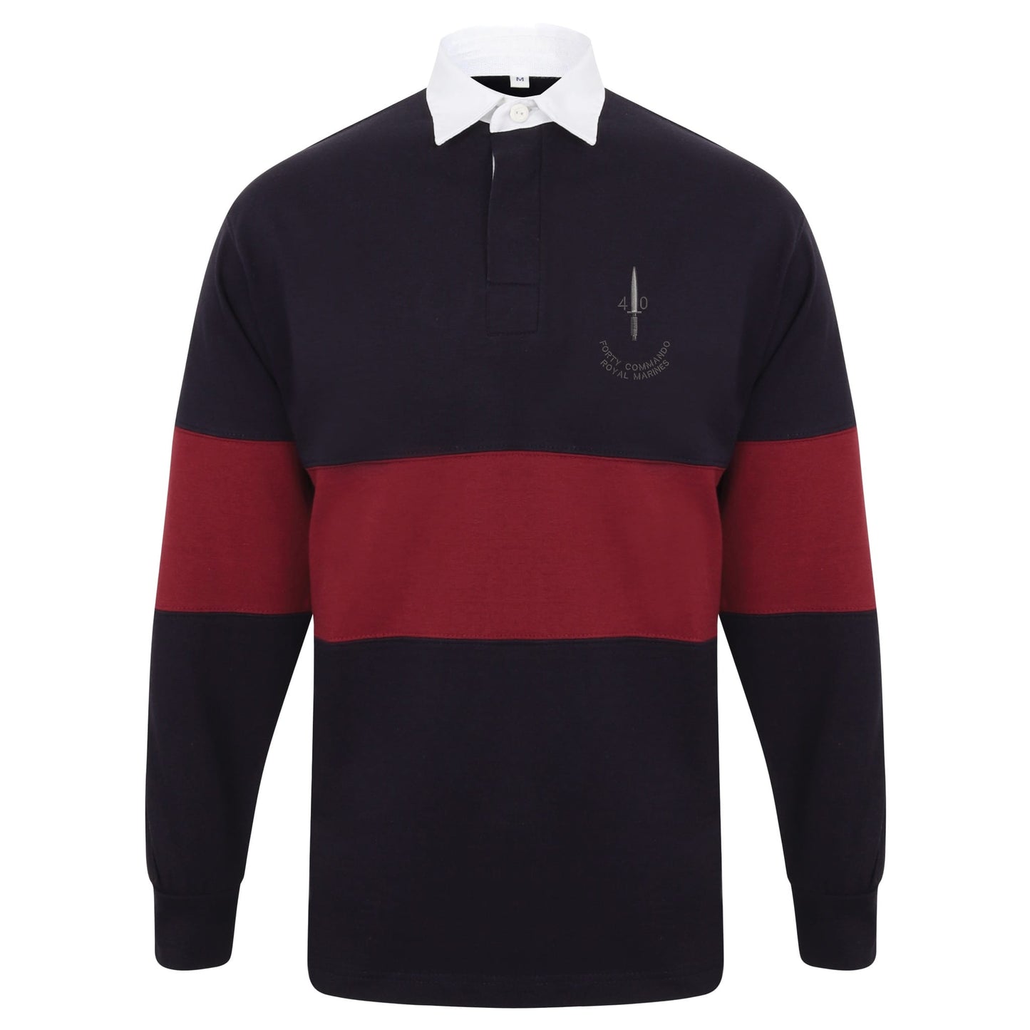 40 Commando Long Sleeve Panelled Rugby Shirt