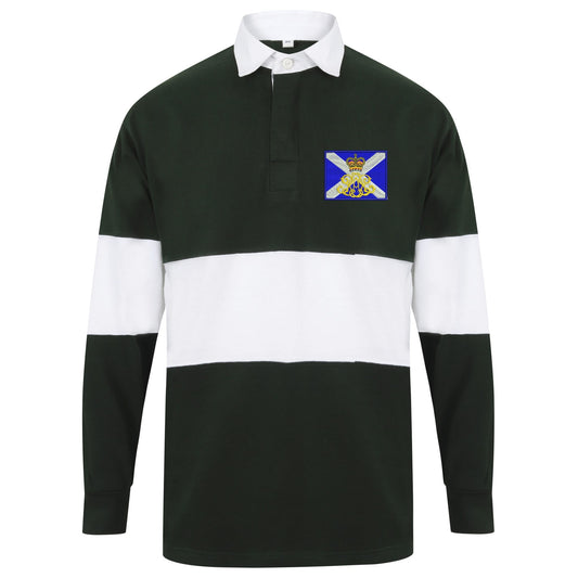 40th Regiment Royal Artillery - The Lowland Gunners Long Sleeve Panelled Rugby Shirt