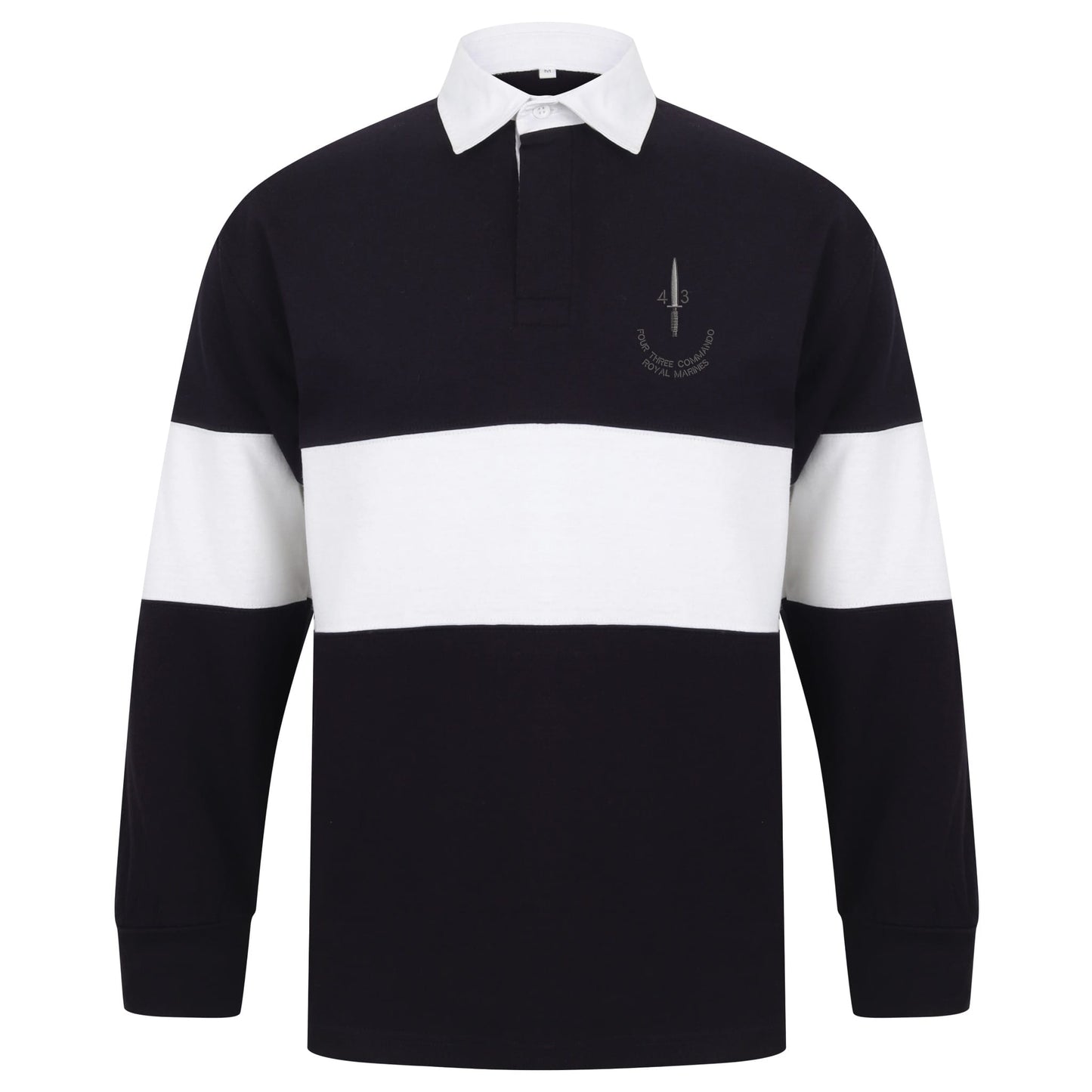 43 Commando Long Sleeve Panelled Rugby Shirt
