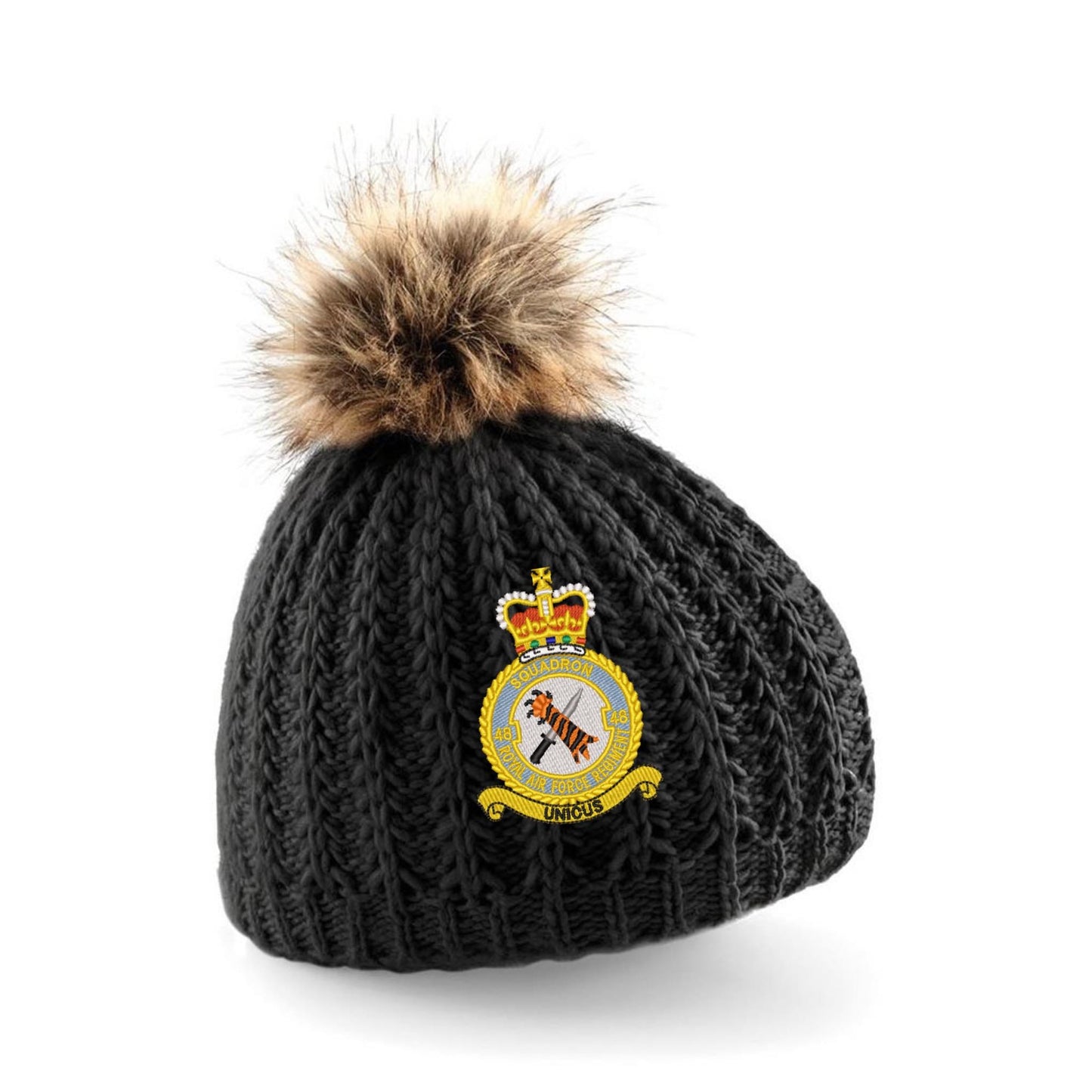 48 Squadron RAF Regiment Pom Pom Beanie Hat