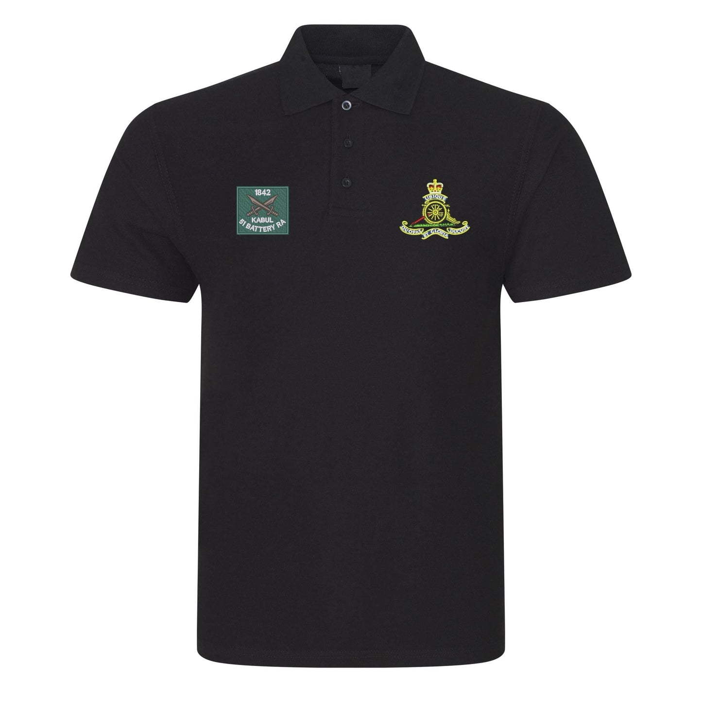 51 Battery Royal Kabul and Royal Artillery Badges Polo Shirt