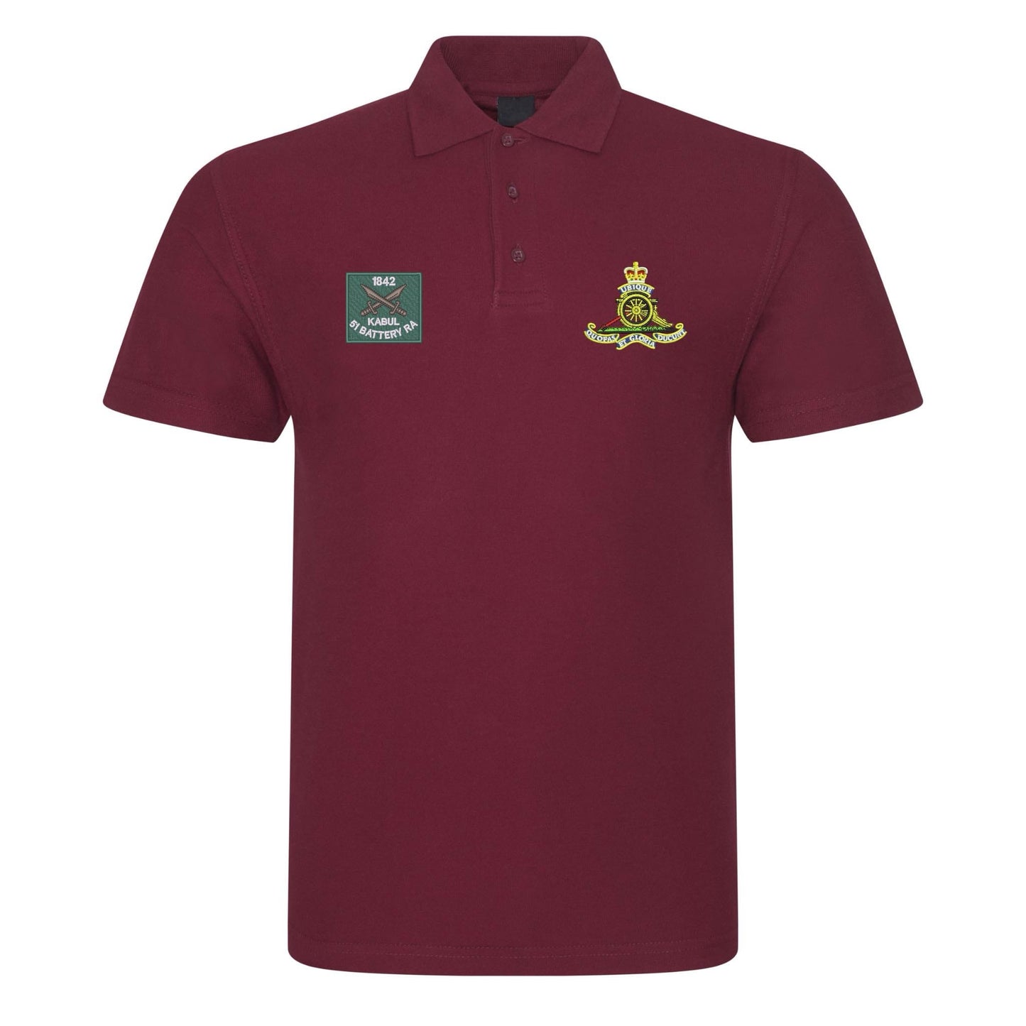 51 Battery Royal Kabul and Royal Artillery Badges Polo Shirt