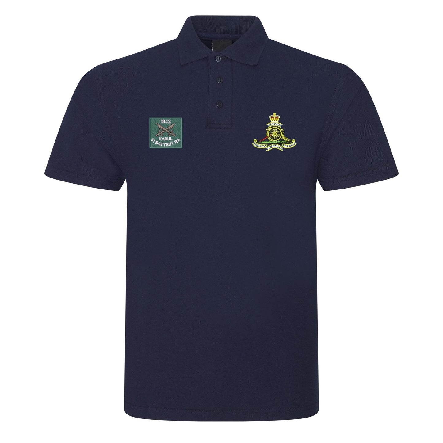 51 Battery Royal Kabul and Royal Artillery Badges Polo Shirt
