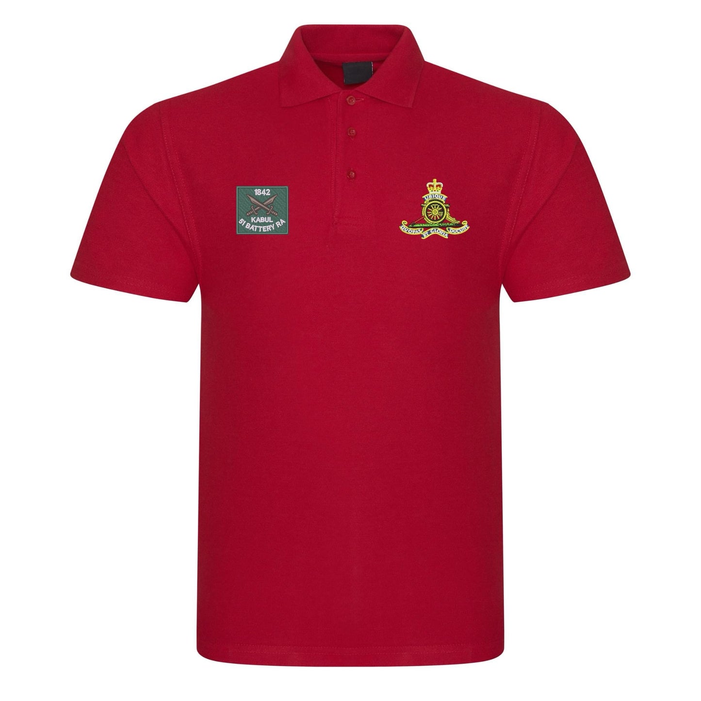 51 Battery Royal Kabul and Royal Artillery Badges Polo Shirt