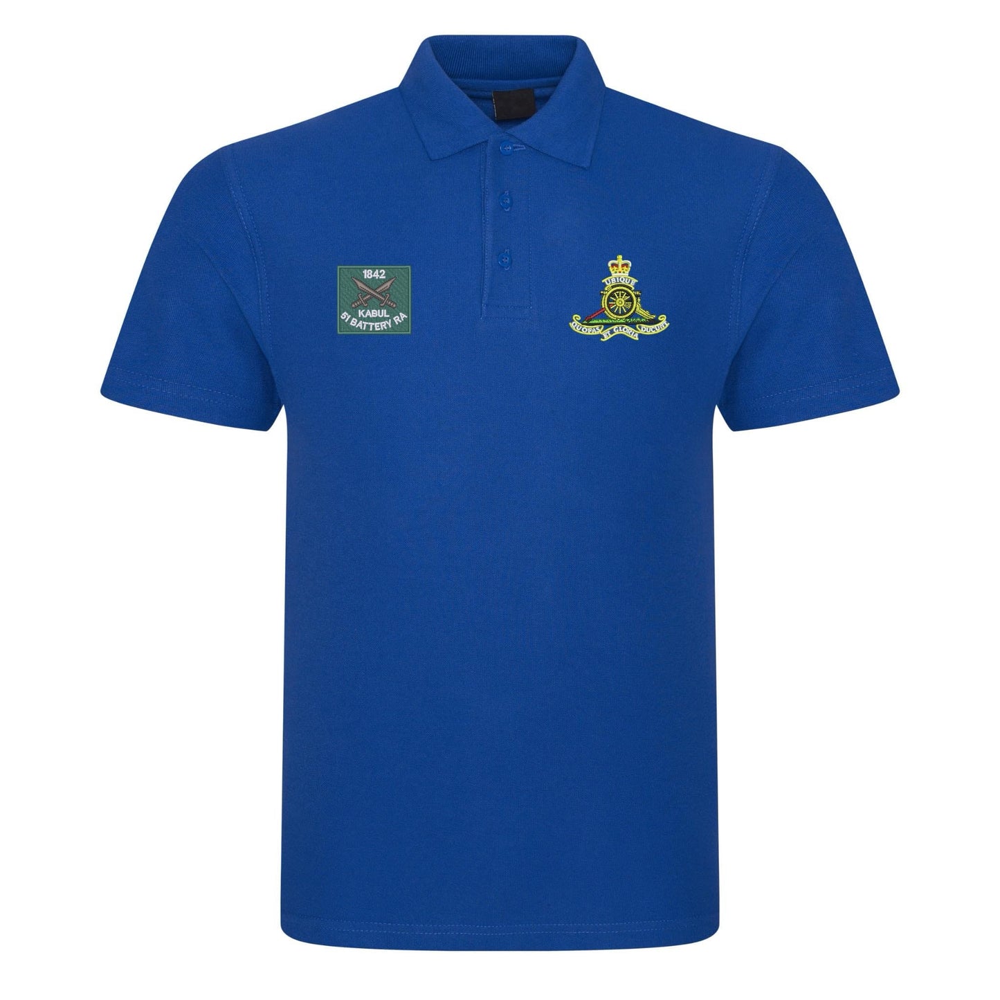 51 Battery Royal Kabul and Royal Artillery Badges Polo Shirt