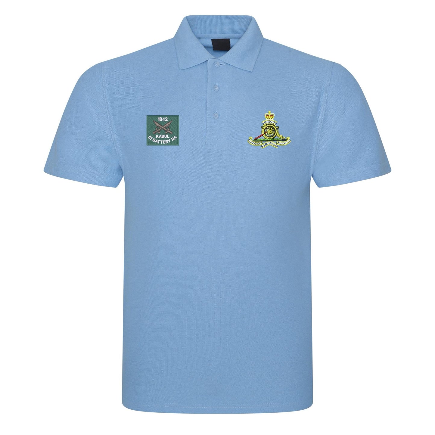 51 Battery Royal Kabul and Royal Artillery Badges Polo Shirt