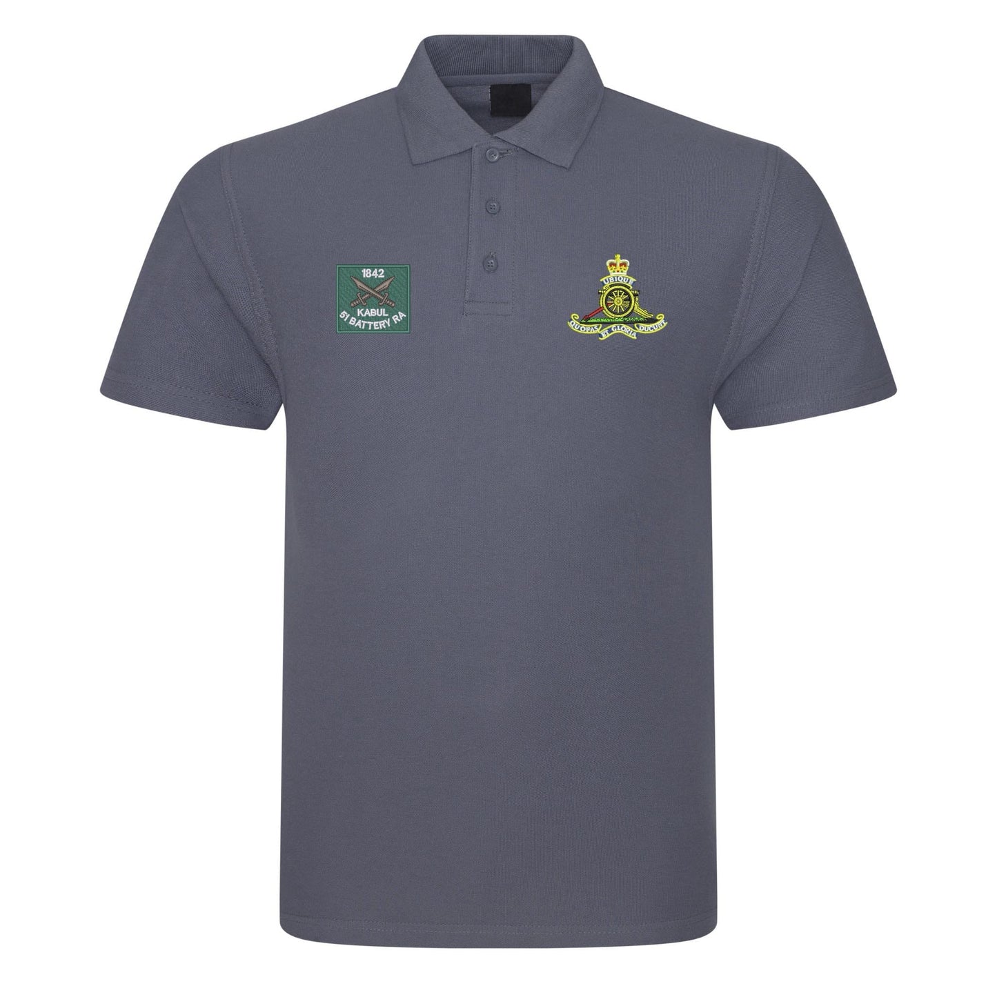 51 Battery Royal Kabul and Royal Artillery Badges Polo Shirt