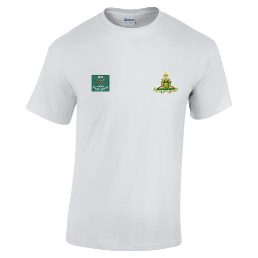 51 Battery Royal Kabul and Royal Artillery Badges Cotton T-Shirt