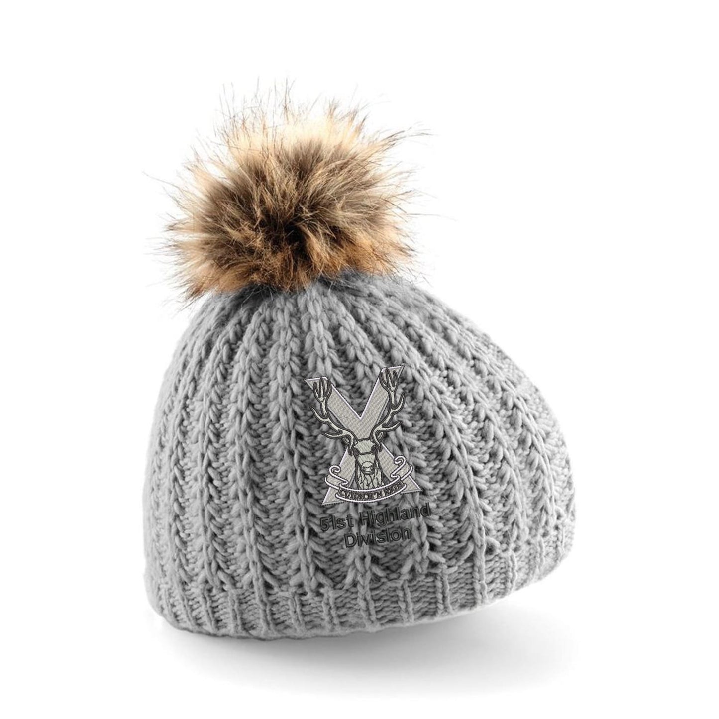 51st Highland Division Pom Pom Beanie Hat