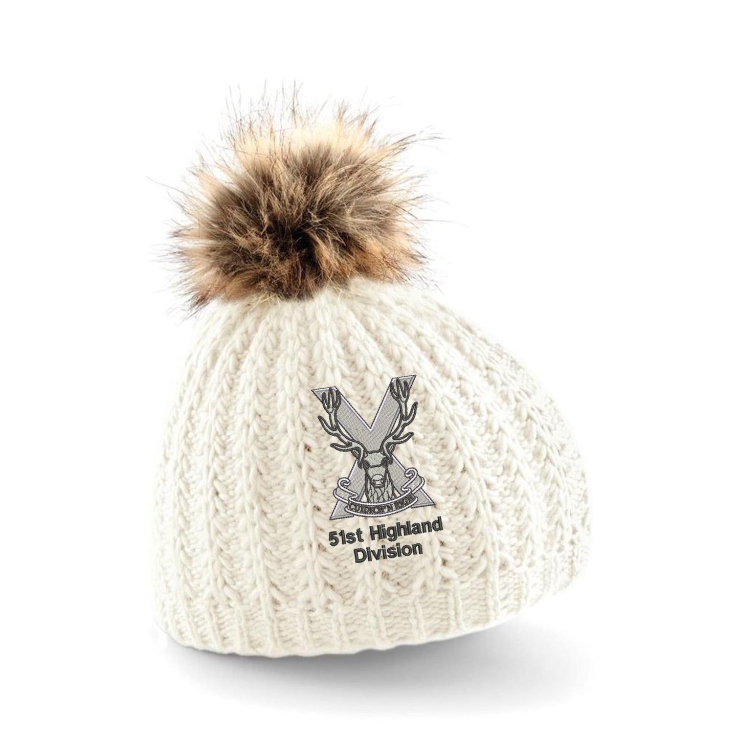 51st Highland Division Pom Pom Beanie Hat