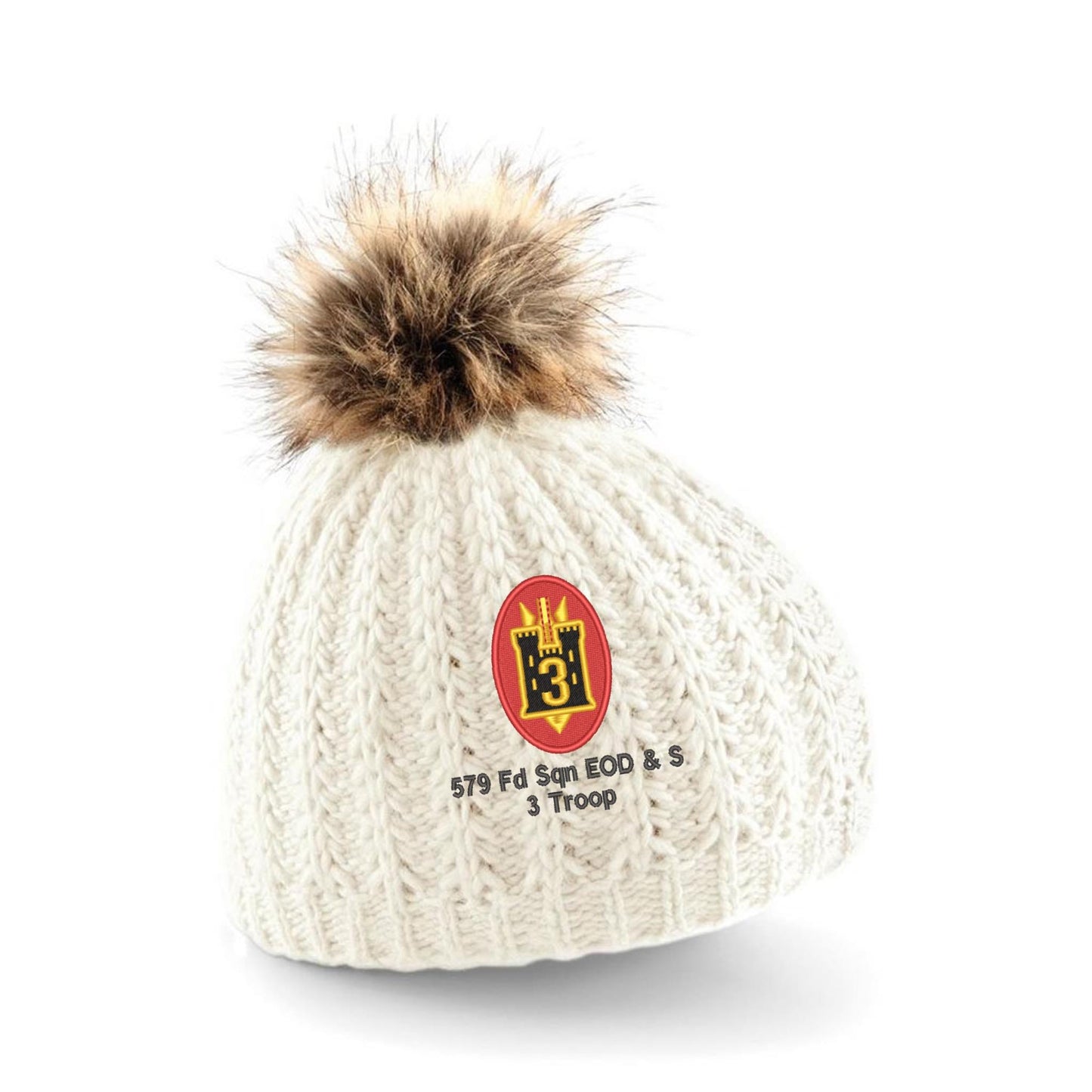 579 Fd Sqn EOD & S 3 Troop Pom Pom Beanie Hat