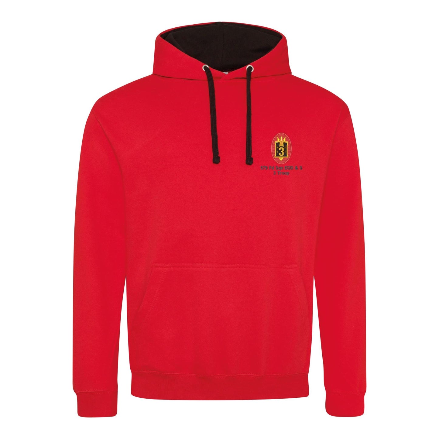 579 Fd Sqn EOD & S 3 Troop Varsity Contrast Hoodie