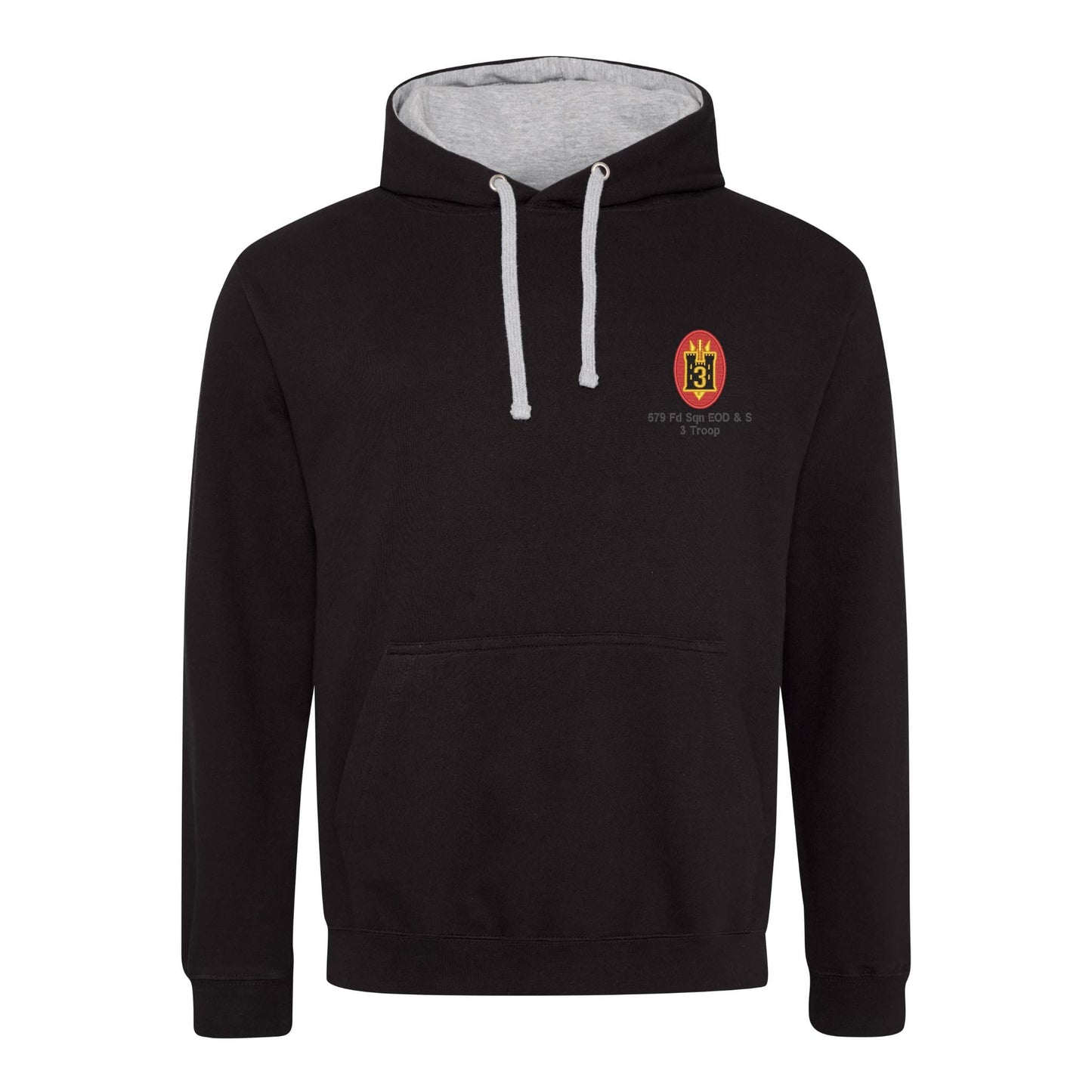 579 Fd Sqn EOD & S 3 Troop Varsity Contrast Hoodie