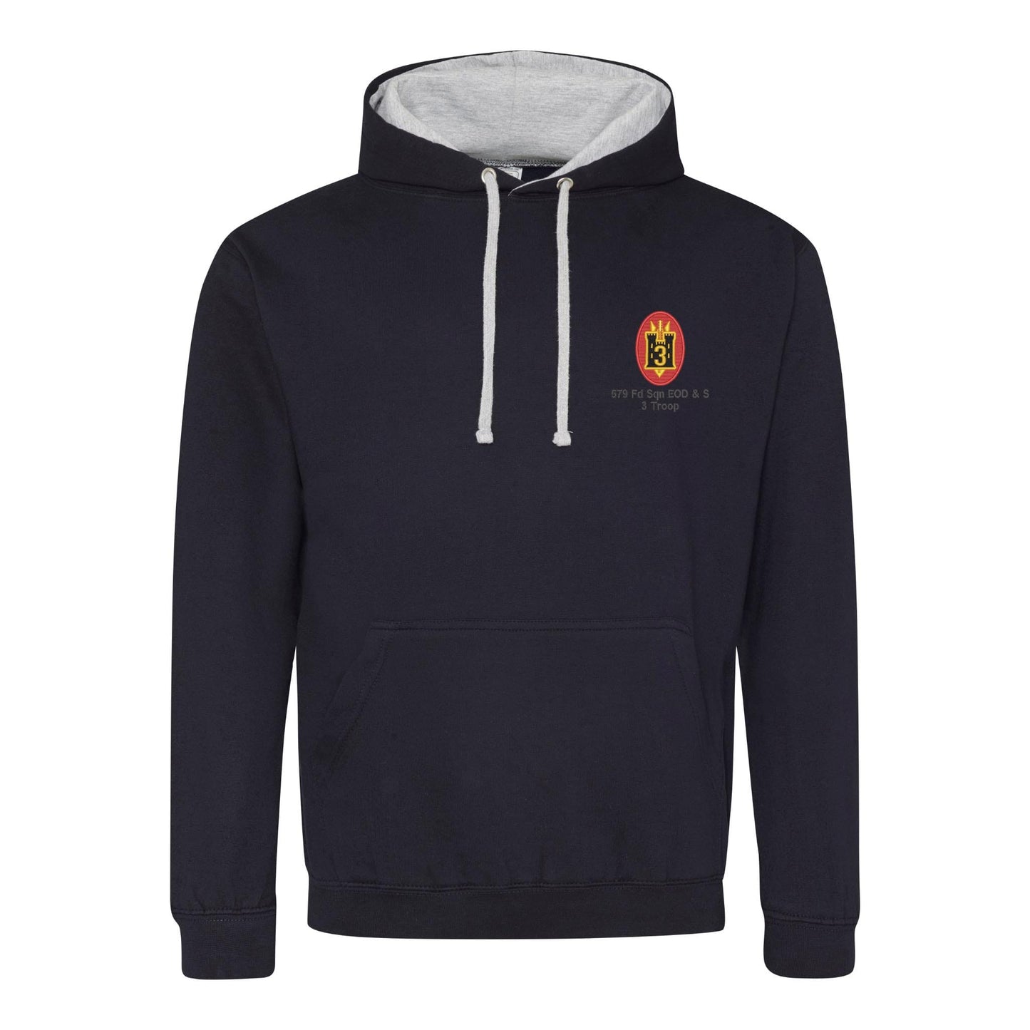 579 Fd Sqn EOD & S 3 Troop Varsity Contrast Hoodie