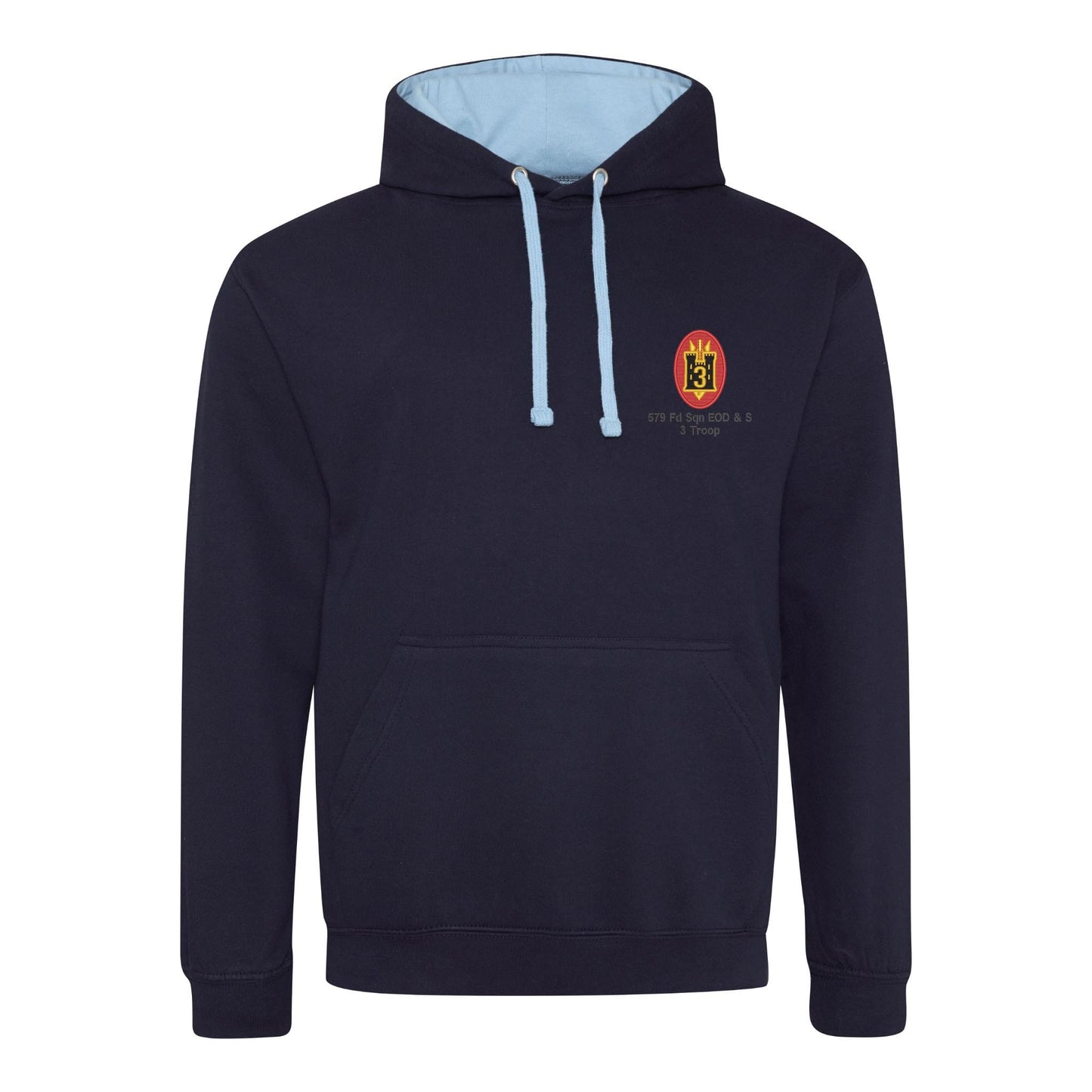 579 Fd Sqn EOD & S 3 Troop Varsity Contrast Hoodie
