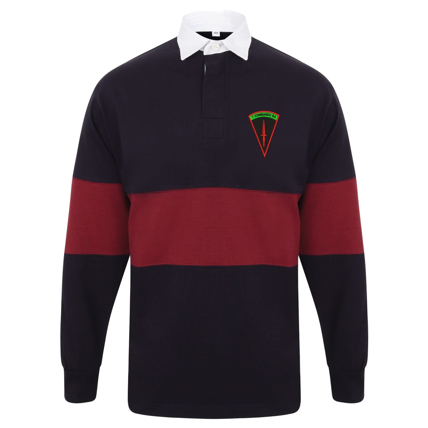 7 Commando RA Long Sleeve Panelled Rugby Shirt