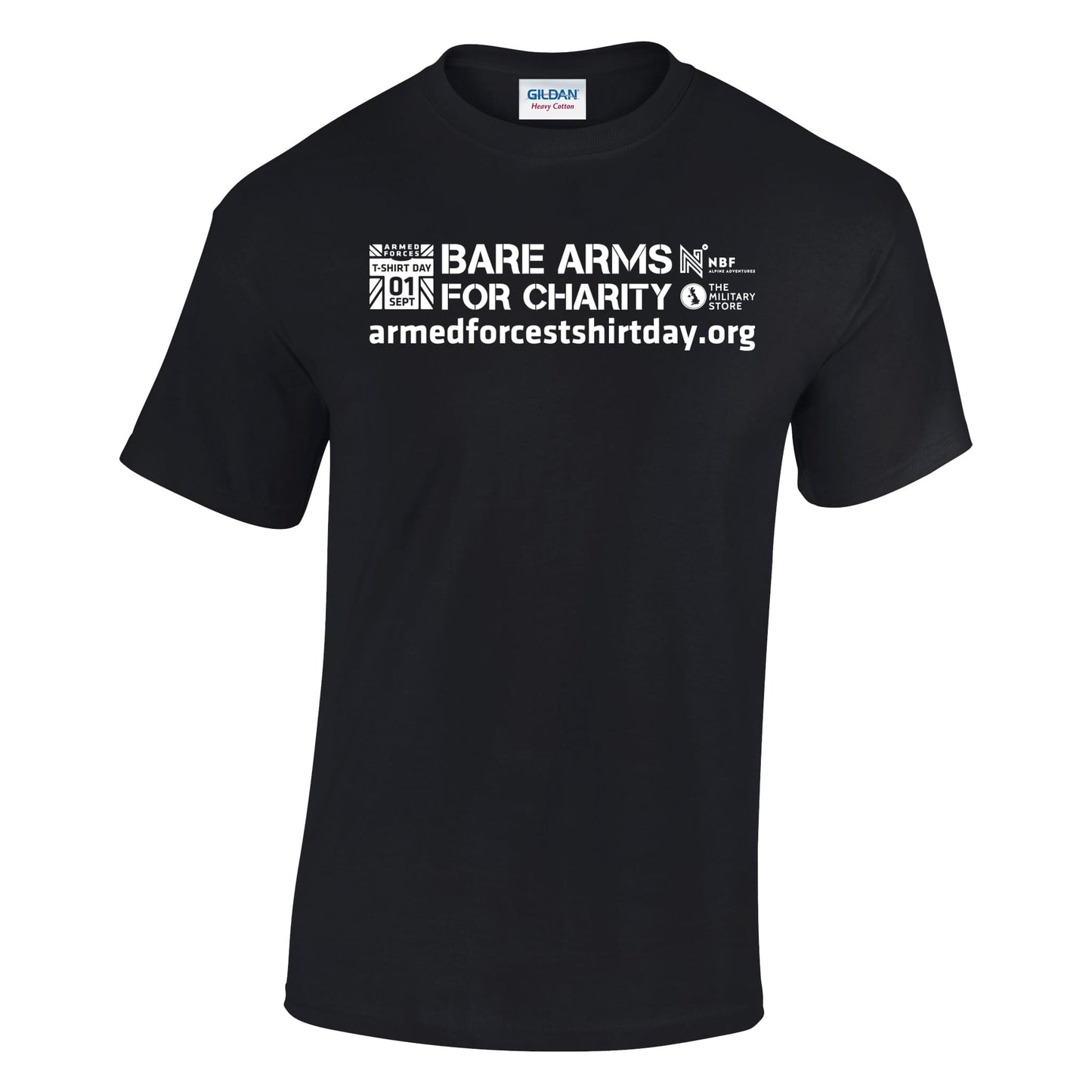 Armed Forces T-Shirt Day 2025 - 'Classic' White Logo' Cotton T-Shirt