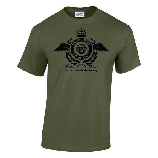 Armed Forces T-Shirt Day 2025 - 'Harrier Black' Logo Cotton T-Shirt