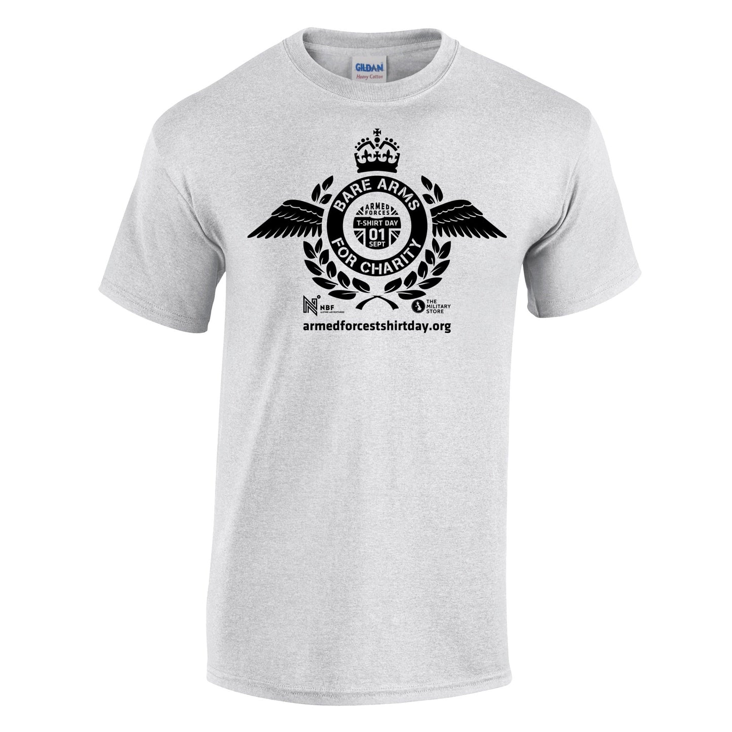Armed Forces T-Shirt Day 2025 - 'Harrier Black' Logo Cotton T-Shirt