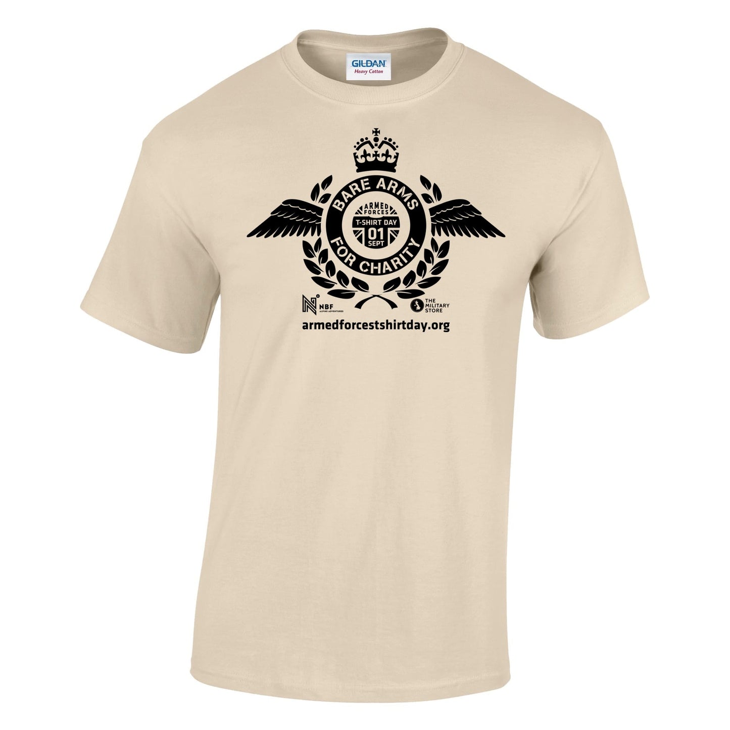 Armed Forces T-Shirt Day 2025 - 'Harrier Black' Logo Cotton T-Shirt
