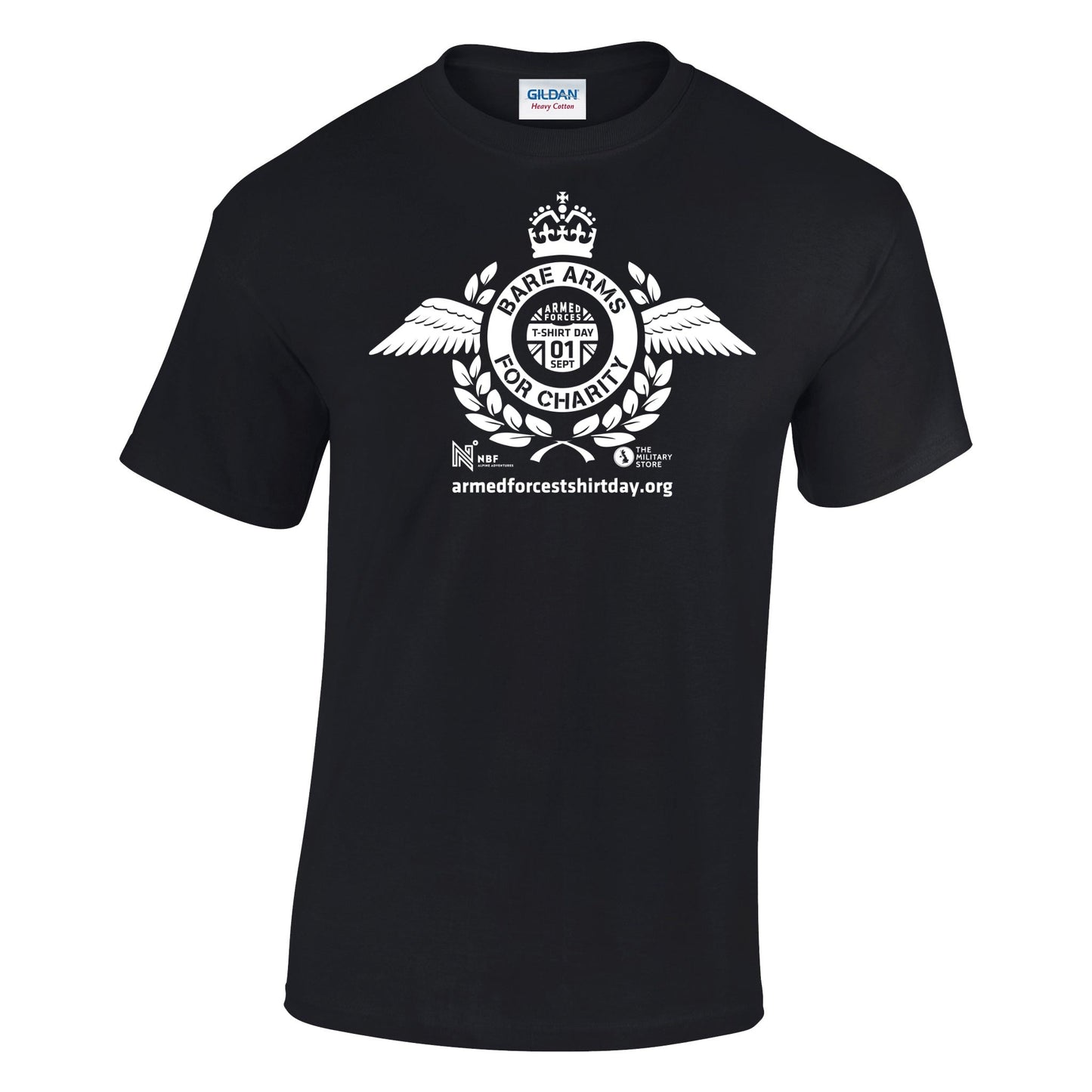 Armed Forces T-Shirt Day 2025 - 'Harrier White' Logo Cotton T-Shirt
