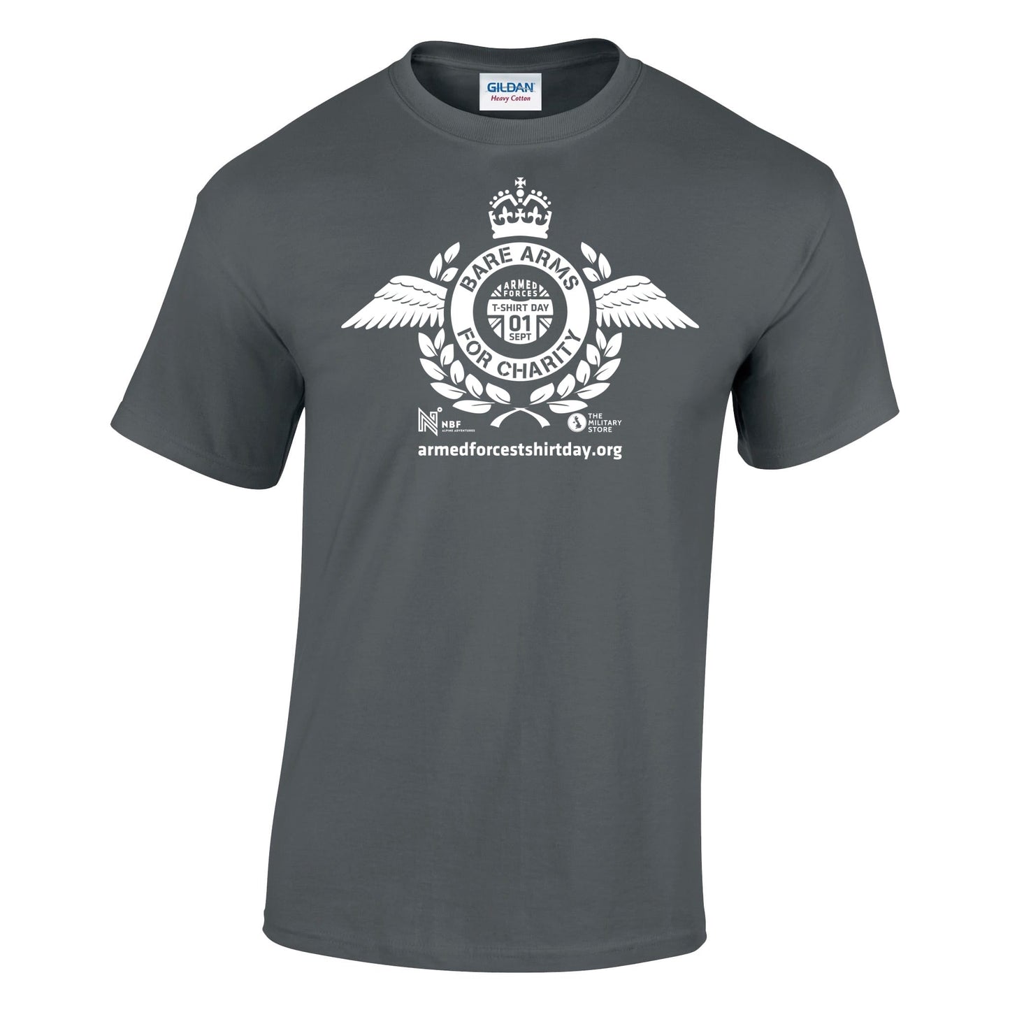 Armed Forces T-Shirt Day 2025 - 'Harrier White' Logo Cotton T-Shirt