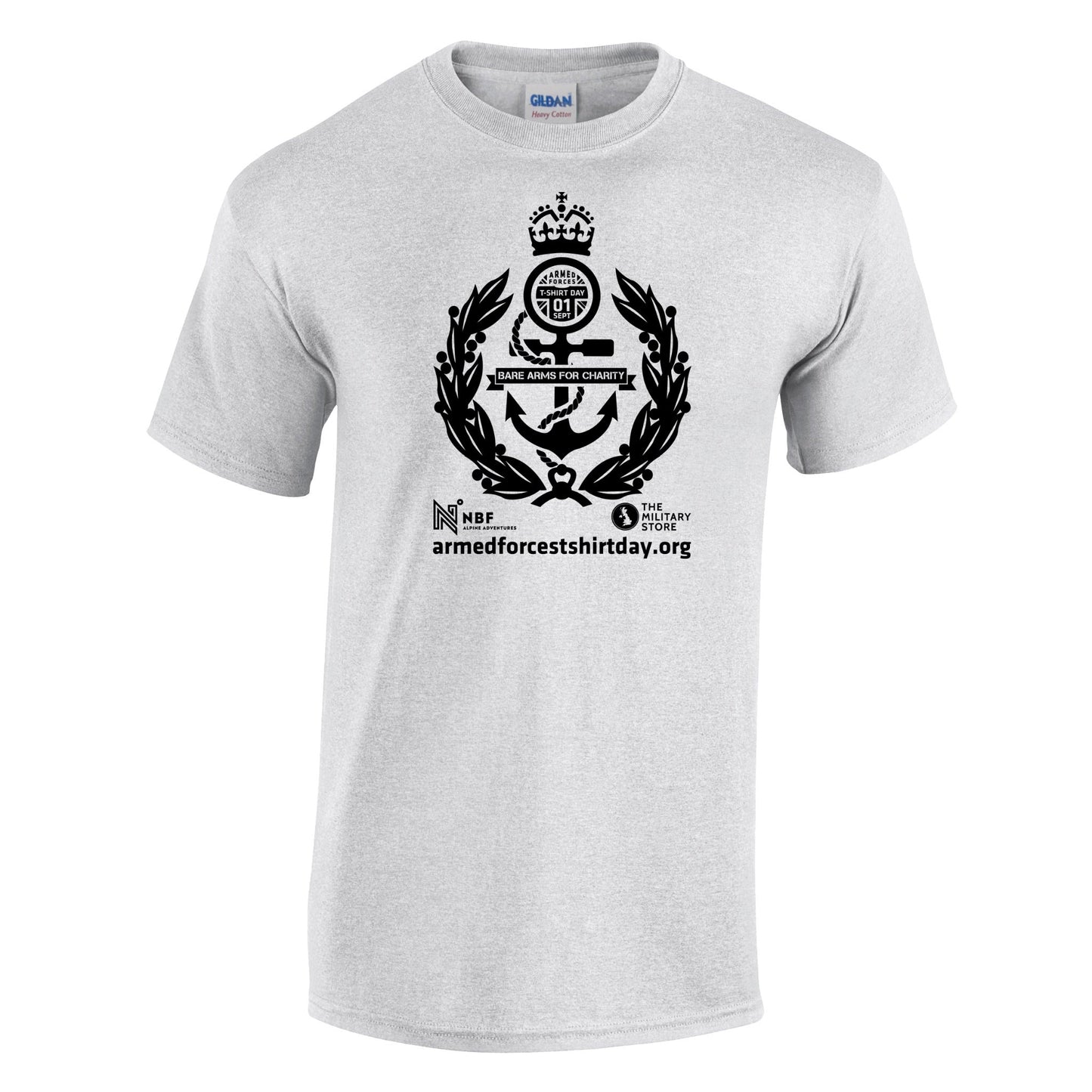 Armed Forces T-Shirt Day 2025 - 'Seawolf Black' Logo Cotton T-Shirt