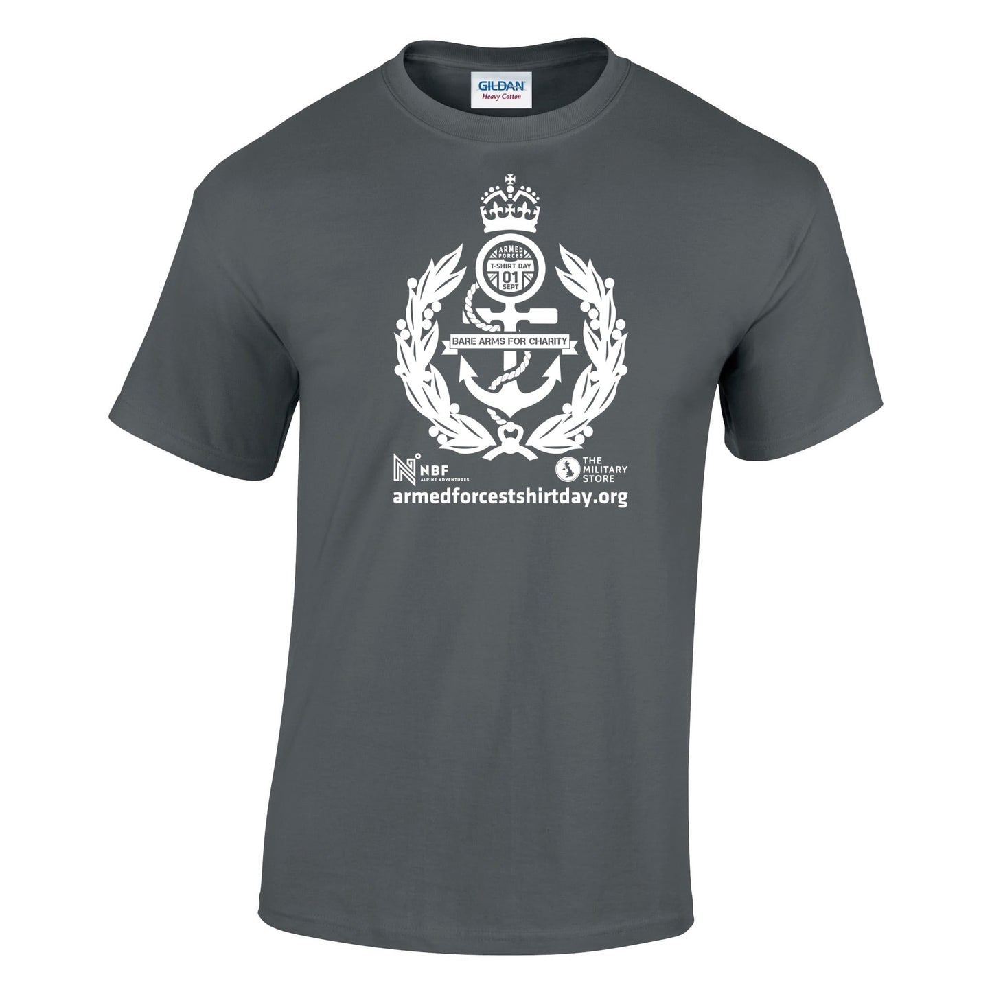 Armed Forces T-Shirt Day 2025 - 'Seawolf White' Logo Cotton T-Shirt